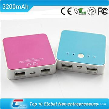 power bank 3000mah with doube USB outputs